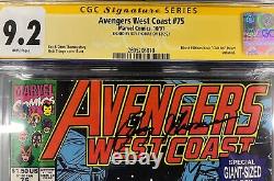 Série Signature CGC 9.2 Avengers West Coast #75 signée par Roy Thomas (1991)