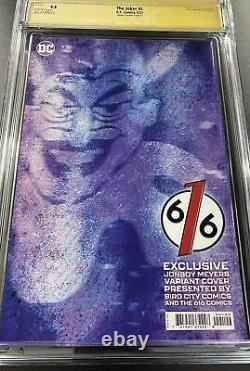 Série Signature CGC 9.8 Le Joker #1 Signé par Jonboy Meyers Couverture Variante B