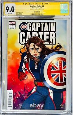 Série Signature CGC Notée 9.0 Capitaine Carter #4 Variante Signée par Hayley Atwell