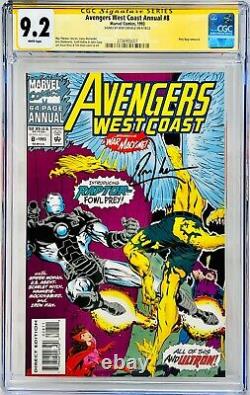 Série Signature CGC Notée 9.2 Marvel Avengers West Coast #8 avec l'Autographe de Don Cheadle