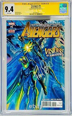 Série Signature CGC Notée 9.4 Marvel Les Avengers #5 Signé par Paul Bettany