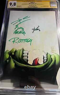 Série de signatures CGC 9.8 Hulk 1 Stegman Virgin signée par Cates, Stegman & Ottley