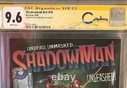Shadowman #2 Série De Signatures De La Ccg Cgc 9.6 Pages Blanches Acclaim 1998