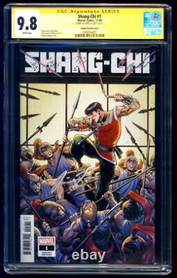 Shang-chi #1 Adams Variante Ss Cgc 9.8 Simu Liu Signature Série Navire Libre