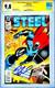 Shaquille O'neal Signé Cgc Signature Series John Henry Irons Steel #3 Note 9.8