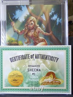 Sheena Reine de la Jungle #1, CGC 9.8, Série Signature de J. Scott Campbell