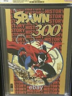 Signé Spawn #300 Feuille D’or Cgc 9.8 Ss Todd Mcfarlane Nycc Série Signature Nm
