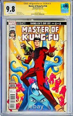 Simu Liu a signé la série CGC Signature Graded 9.8 Marvel Master of Kung Fu #126.
