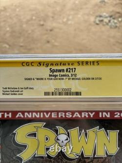 Spawn #217 CGC 9.8 Série Signature Signé par Michael Golden OÙ EST TON DIEU MAINTENANT