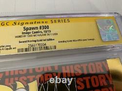 Spawn #300 Nycc Gold Foil Variante Cgc 9.8 Ss Signature Série Signée Mcfarlane