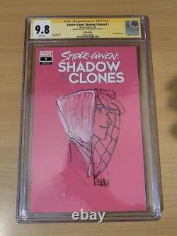 Spider-Gwen Clones d'Ombre #1 CGC 9.8 Signé et Dessin par Robbi Rodriguez CGC SS