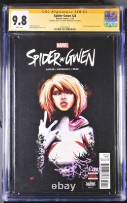 Spider-Gwen n° 24 Marvel Comics CGC SS 9.8 Quasi neuf/Neuf Signé et illustré d’un croquis par Robbi Rodriguez