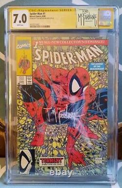 Spider-Man 1 CGC 7.0 1990 Avec Reçus Série Signature Marvel Par Todd McFarlane
