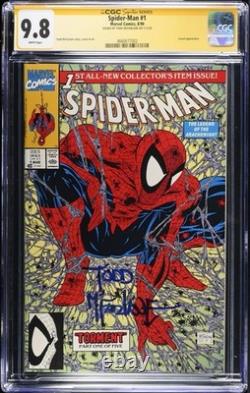 Spider-Man 1 CGC 9.8 Signé Signature Series Todd McFarlane 1990 Couverture régulière A