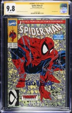 Spider-Man 1 CGC 9.8 Signé Signature Series Todd McFarlane 1990 Couverture régulière A