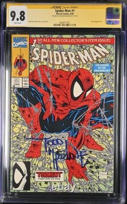 Spider-Man 1 CGC 9.8 Signé Signature Series Todd McFarlane 1990 Couverture régulière A