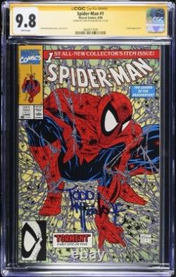Spider-Man 1 CGC 9.8 Signé Signature Series Todd McFarlane 1990 Couverture régulière A