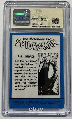 Spider-Man L'ère Todd McFarlane Impact P-4 Prism Signature Series CGC 9 1992