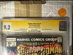 Spider-Woman #1 CGC 9.2 Série de signatures Joe Sinnott Signé Marvel 1978 Stan Lee
