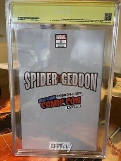 Spider-geddon #0 (marvel 2018) Cgc Ss 9.8 Nycc Exclusive Virgin Clayton Crain