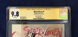 Spider-gwen #1 Hughes Variante 1100 Cgc Signature Series 9.8 Signé Par Stan Lee