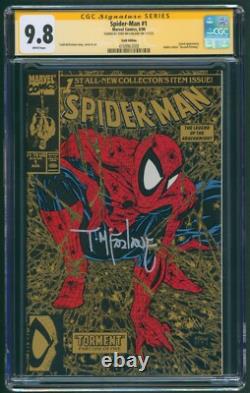 Spider-man #1 Édition Or CGC 9.8 NM/MT SS Série de signatures Todd McFarlane 8/90
