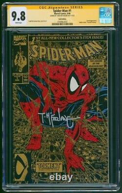 Spider-man #1 Édition Or CGC 9.8 NM/MT SS Série de signatures Todd McFarlane 8/90
