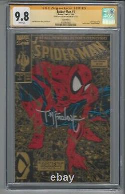Spider-man #1 Édition Or CGC 9.8 NM/MT SS Série de signatures Todd McFarlane 8/90