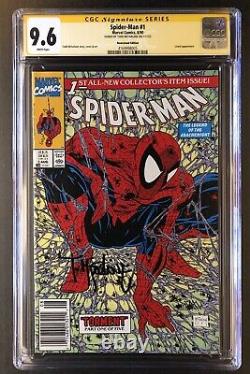 Spider-man #1 Kiosque Cgc 9.6 Série Signature Wp Signé Par Todd Mcfarland