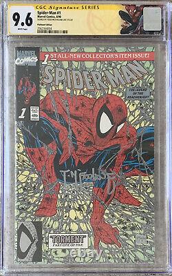 Spider-man #1 Platinum Cgc 9.6 White Pages Signature Series Signé Mcfarlane