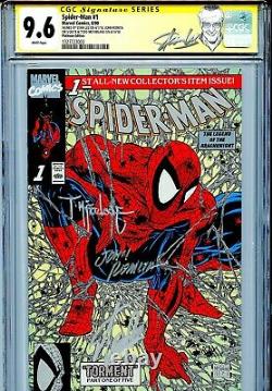 Spider-man 1990 1 Cgc 9.6 Ss X3 Platinum Variante Stan Lee Mcfarlane Romita Sr Wp