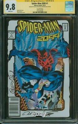 Spider-man 2099 #1 Cgc 9,8 Jouet 2e Impression Biz White Variante Ss Signature Séries