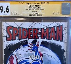 Spiderman 1 Couverture Originale Esquisse Spider boy CGC série de signatures Brian Lacy