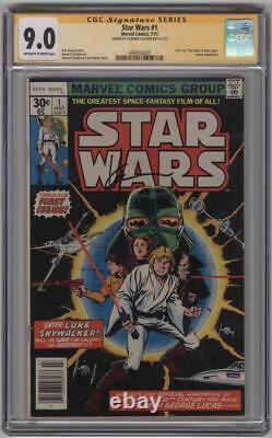 Star Wars #1 1977 Marvel CGC 9.0 OW-W Signé Howard Chaykin Signature Series 1ère