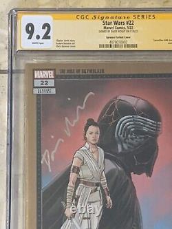 Star Wars #22 (sprouse Lucasfilm 50e Var) Cgc 9.2 Série Signature Daisy Ridley