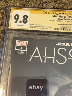 Star Wars Ahsoka #1 VARIANT RAHZZAH signée par Rosario Dawson en tant qu'Ahsoka CGC SS 9.8