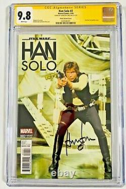 Star Wars Han Solo #2 Cgc 9.8 Signé Harrison Ford Signature Series Comic