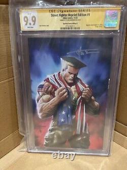 Street Fighter #1 CGC 9.9 Série de signatures Variante vierge Guile Tyler Kirkham