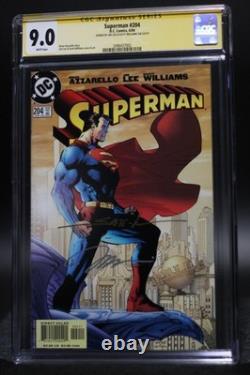 Superman (2004) #204 signé par Jim Lee et Scott Williams CGC SS 9.0 Pages blanches