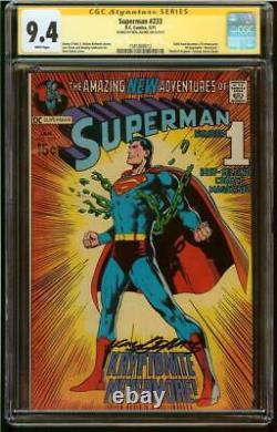 Superman #233 Cgc 9.4 Série De Signatures Signé Adams Neal Classic Cover