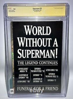 Superman #75 9.8 CGC Signature Series (Jan. 1993, DC Comics) 'LA MORT DE SUPERMAN'