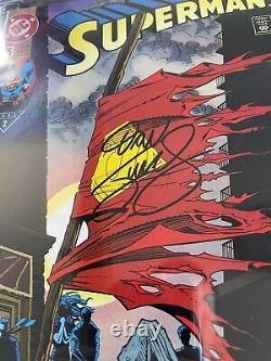 Superman 75 Cgc 9.6 Série De Signature Nouvelles Signée Dan Jurgens Nouveau Étiquette Cgc