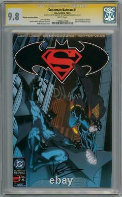 Superman Batman #1 Rrp Diamond Variant Cgc 9.8 Série De Signature Signée X2 Movie