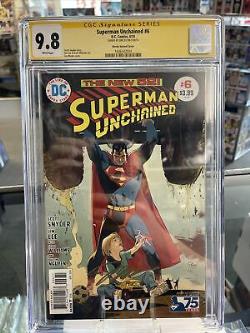 Superman Unchained #6 Cgc Ss 9.8 Signé Par Jim Lee! Série De Signatures