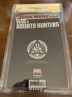 Sw War Of The Bounty Hunters #2 Cgc 9.8 Série De Signatures Tyler Kirkham Virgin