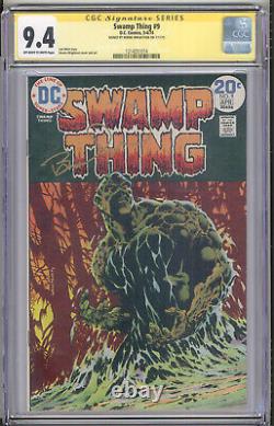 Swamp Thing #9 Cgc Nm 9.4 Bernie Wrightson Série De Signature