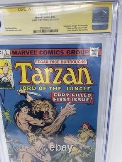 TARZAN #1 CGC 9.6 SS Signé Roy Thomas (16/12/20) Marvel 1977 John Buscema