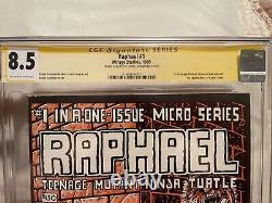 TMNT Raphael #1 Série Signature 8.5 CGC Signé et Dessiné par Kevin Eastman