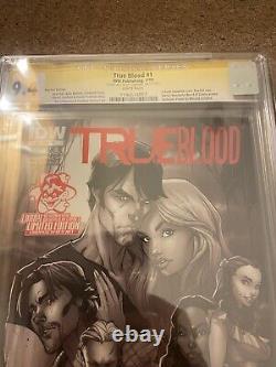 TRUE BLOOD #1 IDW Rouge Métallisé CGC 9.4 SÉRIE SIGNATURE J SCOTT CAMPBELL Marvel DC