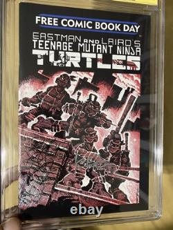 Teenage Mutant Ninja Turtles 1 FCBD CGC 9.6 SS Série de Signatures Eastman & Laird